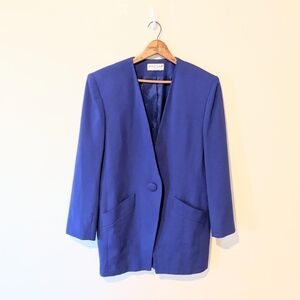 Vintage Bright Purple Oversized Blazer